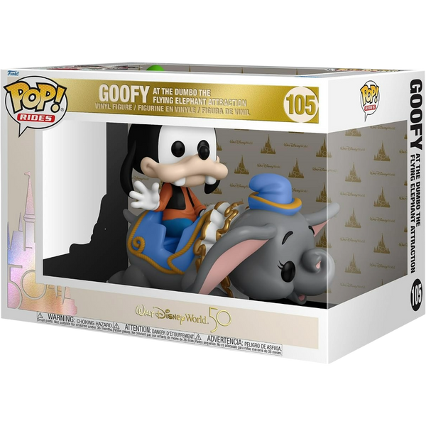 Funko Pop! Rides: Walt Disney World 50th - Goofy At The Dumbo The Flying Elephant Attraction #105