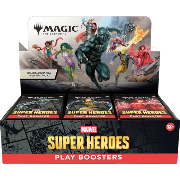Magic The Gathering: Marvel Super Heroes Play Booster Display