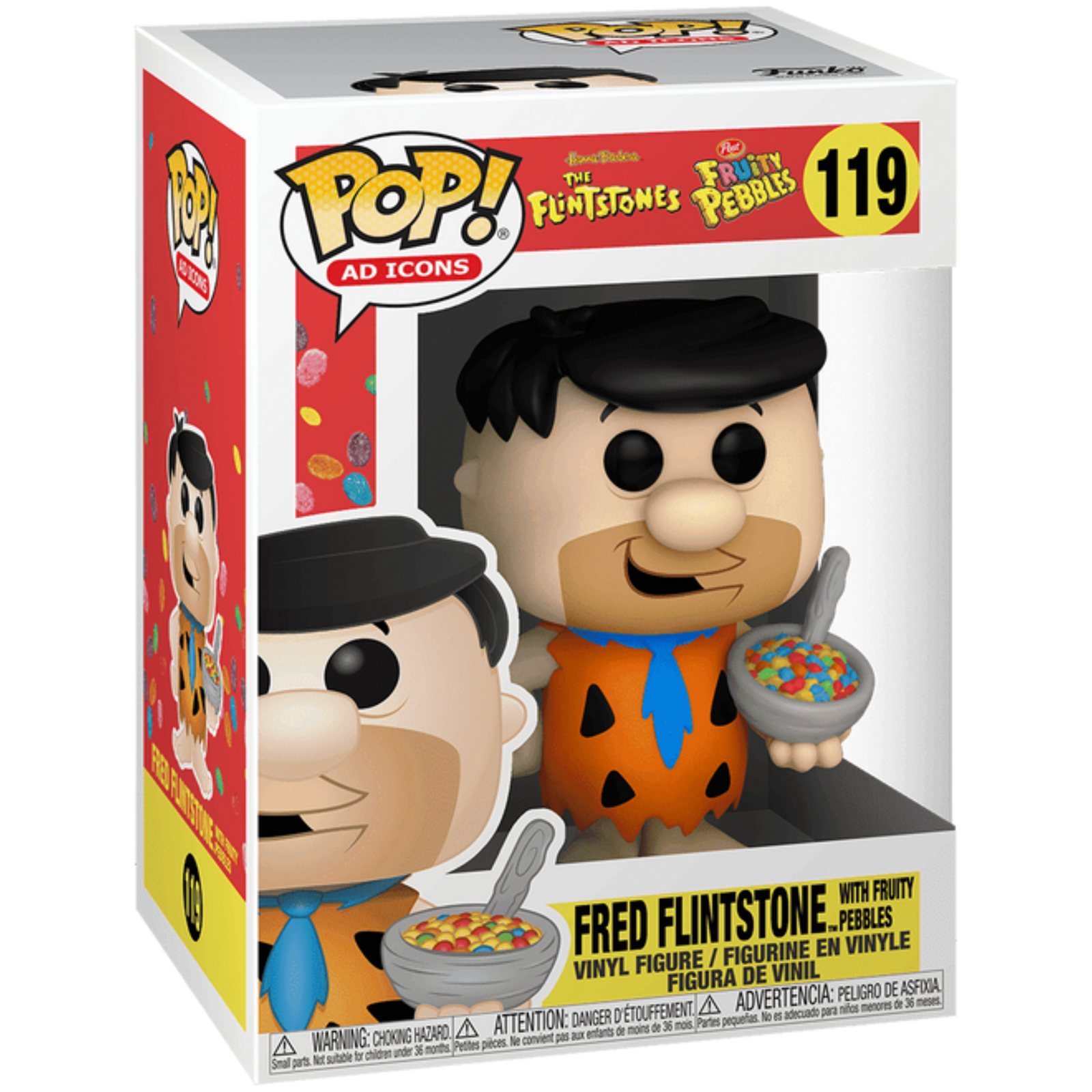 Funko Pop! AD Icons: Fruity Pebbles - Fred Flintstone With Fruity Pebbles #119