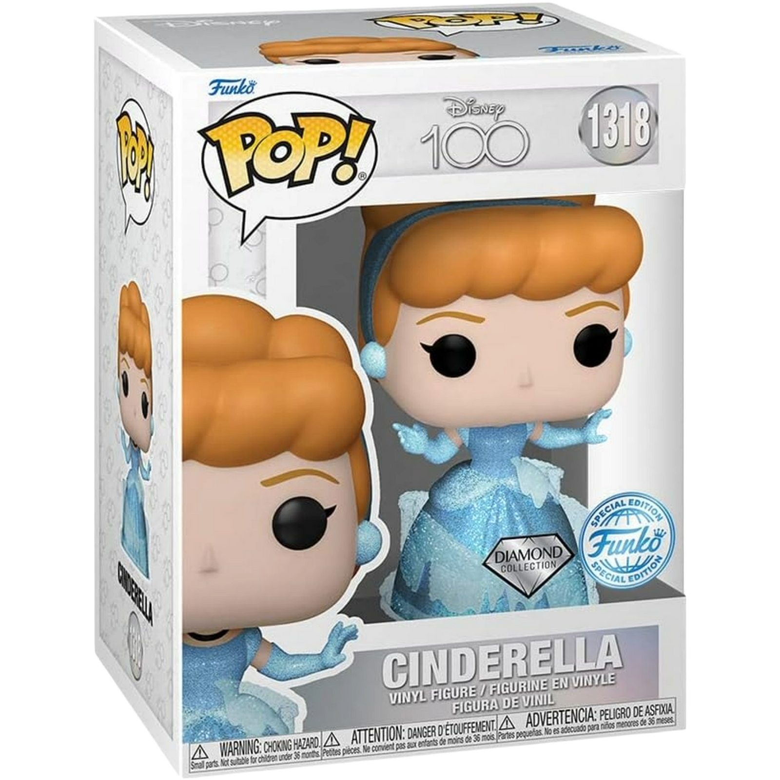 Funko Pop! Disney: Disney 100th - Cinderella (Diamond Collection) #1318