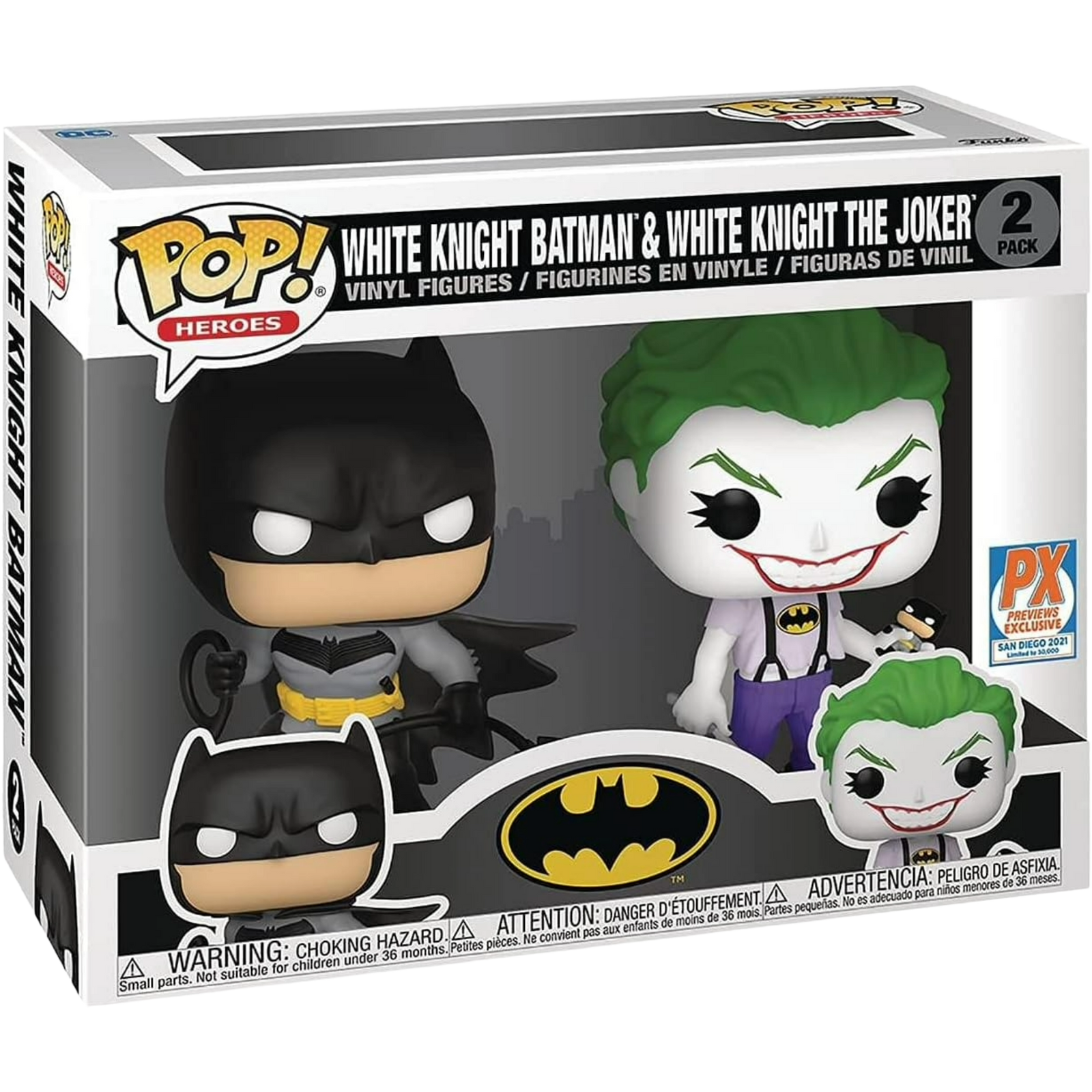 Funko Pop! Heroes: DC Comics - White Knight Batman & White Knight The Joker (2-Pack)