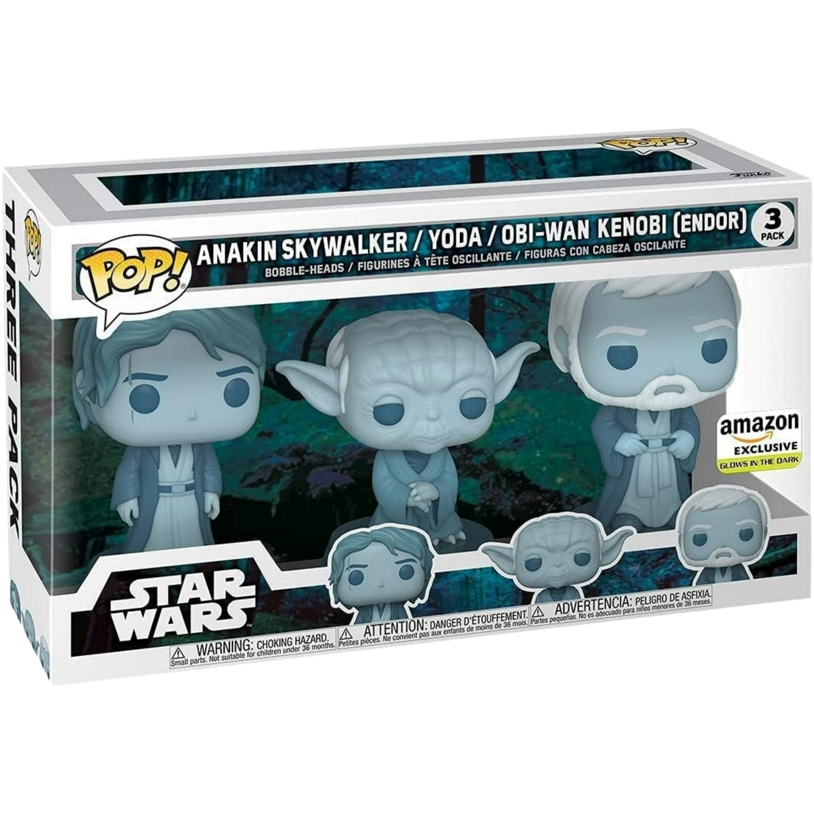 Funko Pop! Movies: Star Wars - Anakin Skywalker/Yoda/Obi-Wan Kenobi (Endor)