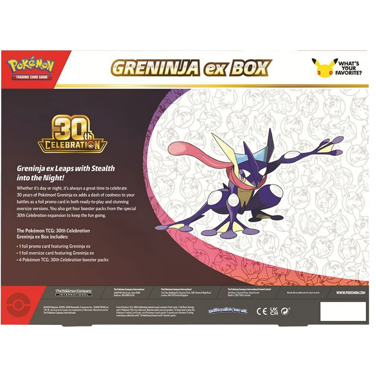 Pokémon TCG: 30th Celebration EX Box (Aleatorio)