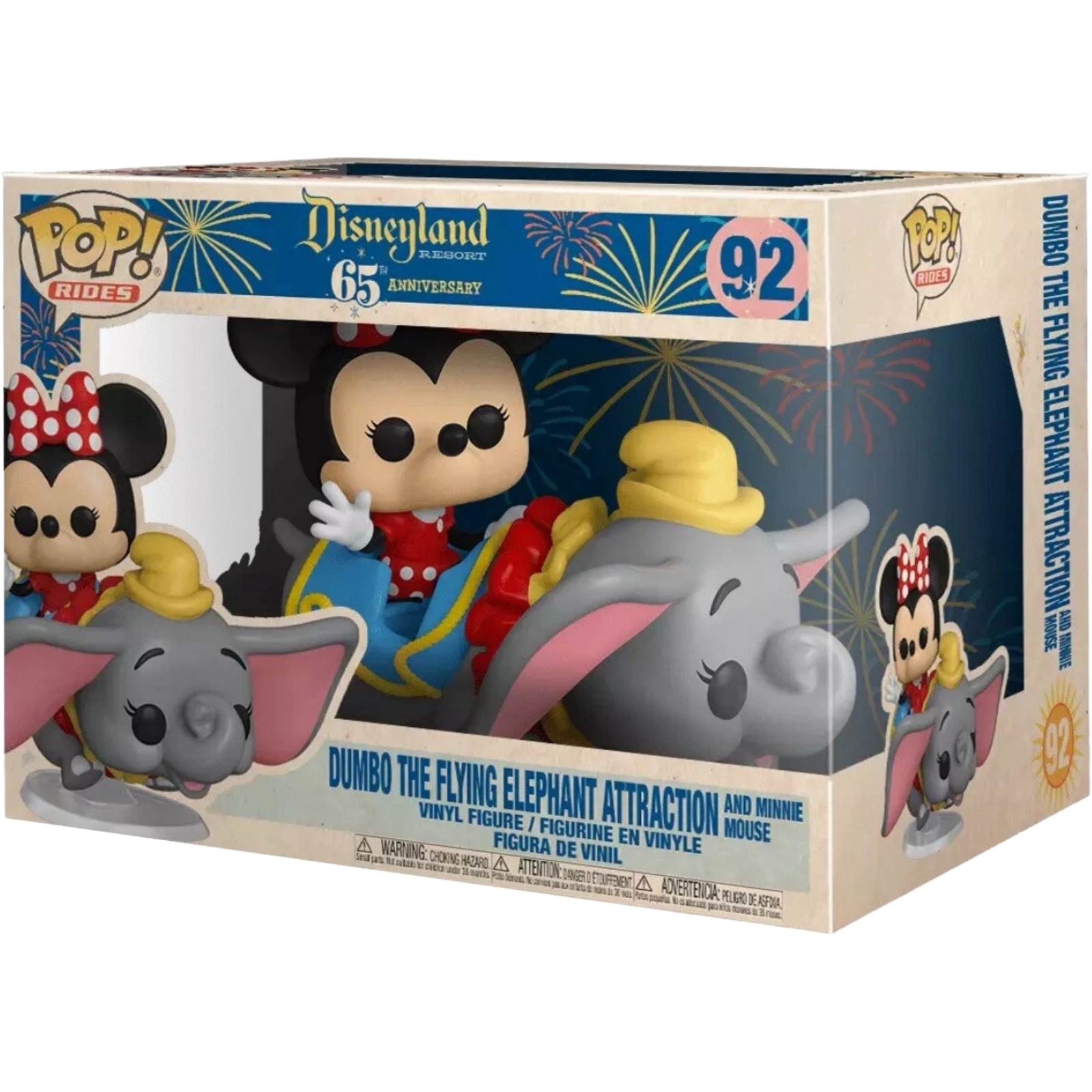 Funko Pop! Rides: Disneyland 65th - Dumbo The Flying Elephant Attraction And Minnie Mouse #92