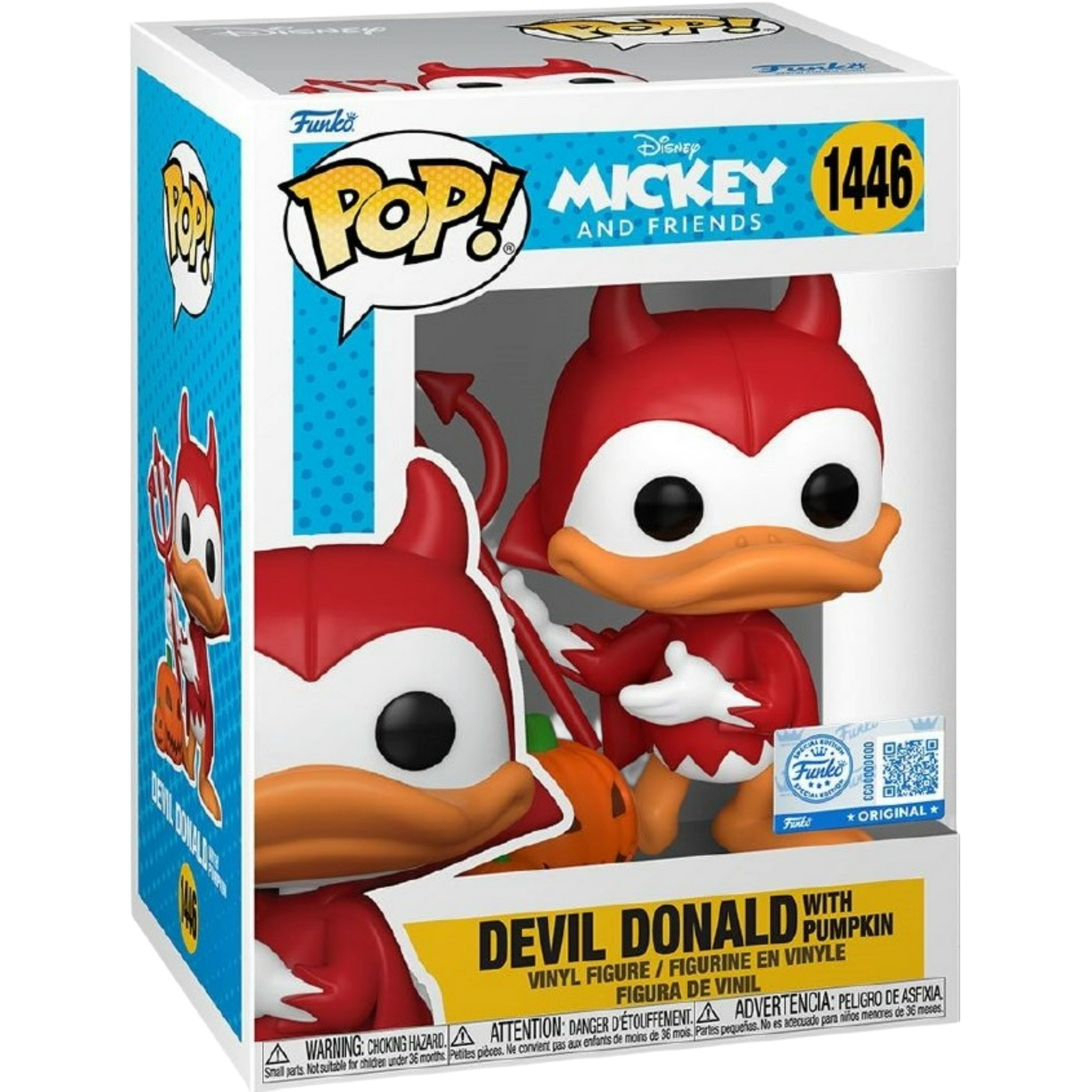 Funko Pop! Disney: Mickey And Friends - Devil Donald With Pumpkin #1446