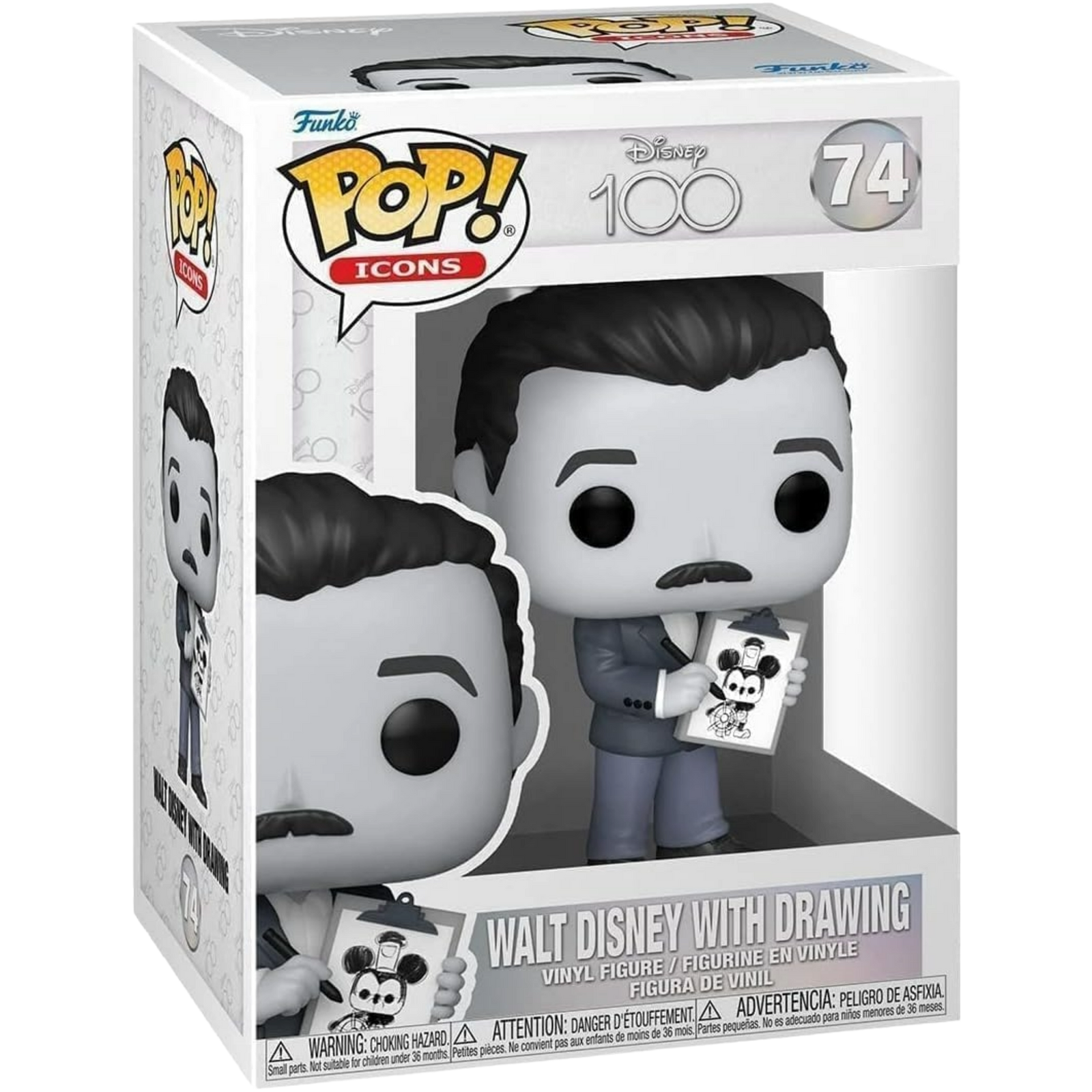 Funko Pop! Icons: Disney 100th - Walt Disney With Drawing #74