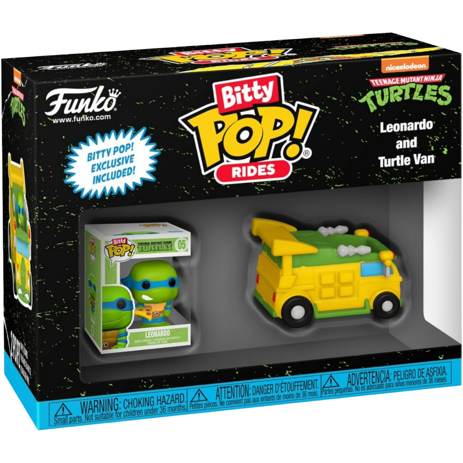 Funko Bitty Pop! Rides: Teenage Mutant Ninja Turtles - Leonardo And Turtle Van