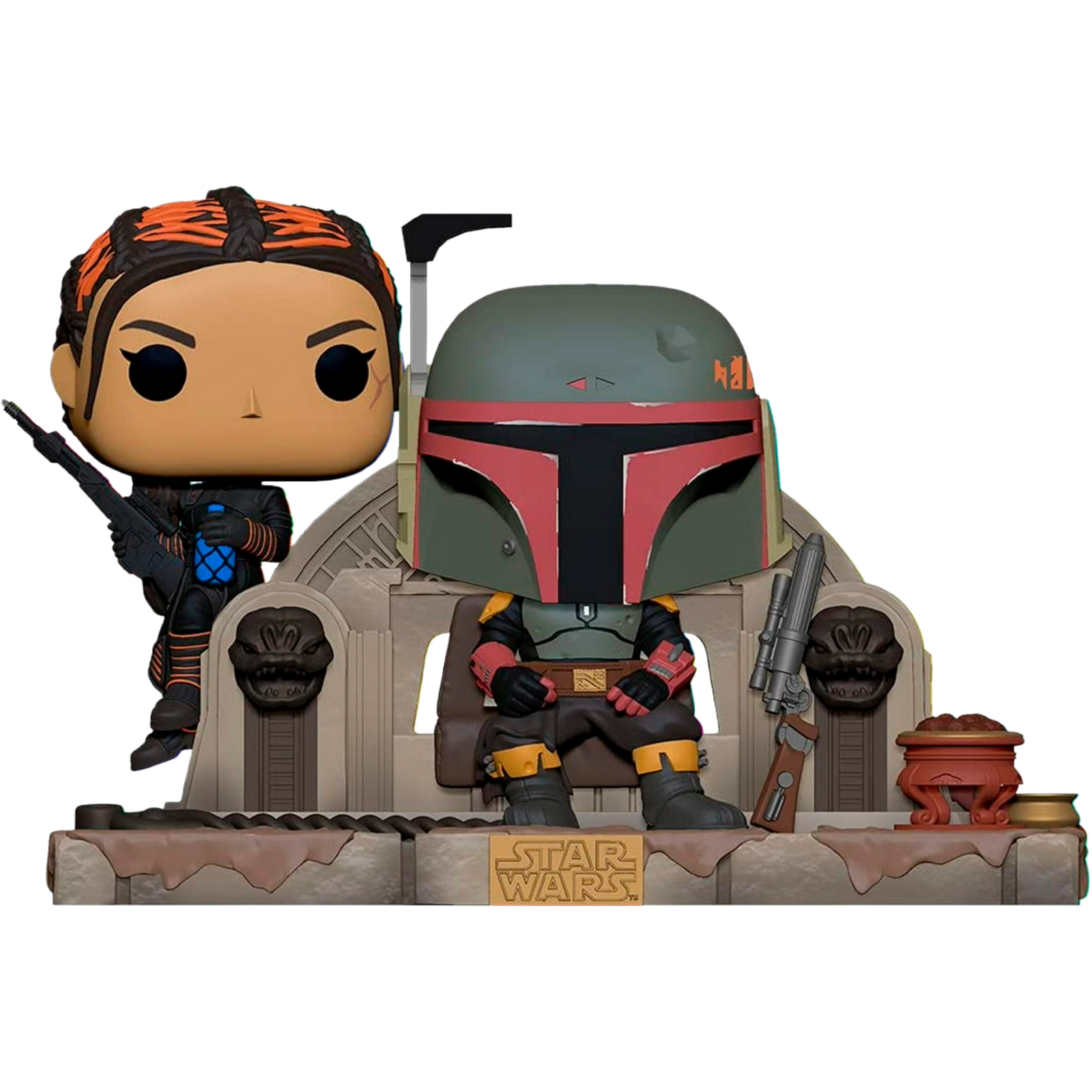 Funko Pop! Moment: The Mandalorian - Boba Fett And Fennec On Throne #486