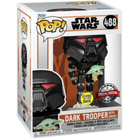 Funko Pop! TV: The Mandalorian - Dark Trooper With Grogu #488