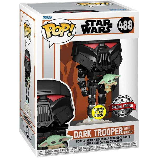 Funko Pop! TV: The Mandalorian - Dark Trooper With Grogu #488