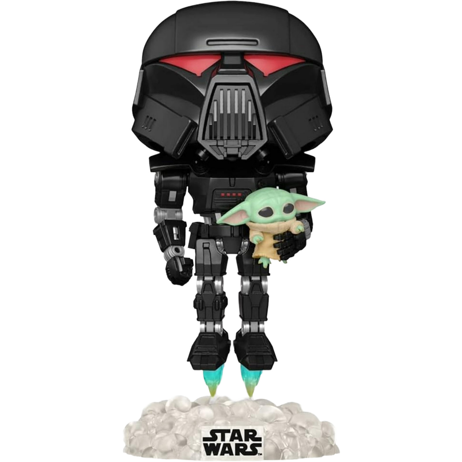 Funko Pop! TV: The Mandalorian - Dark Trooper With Grogu #488