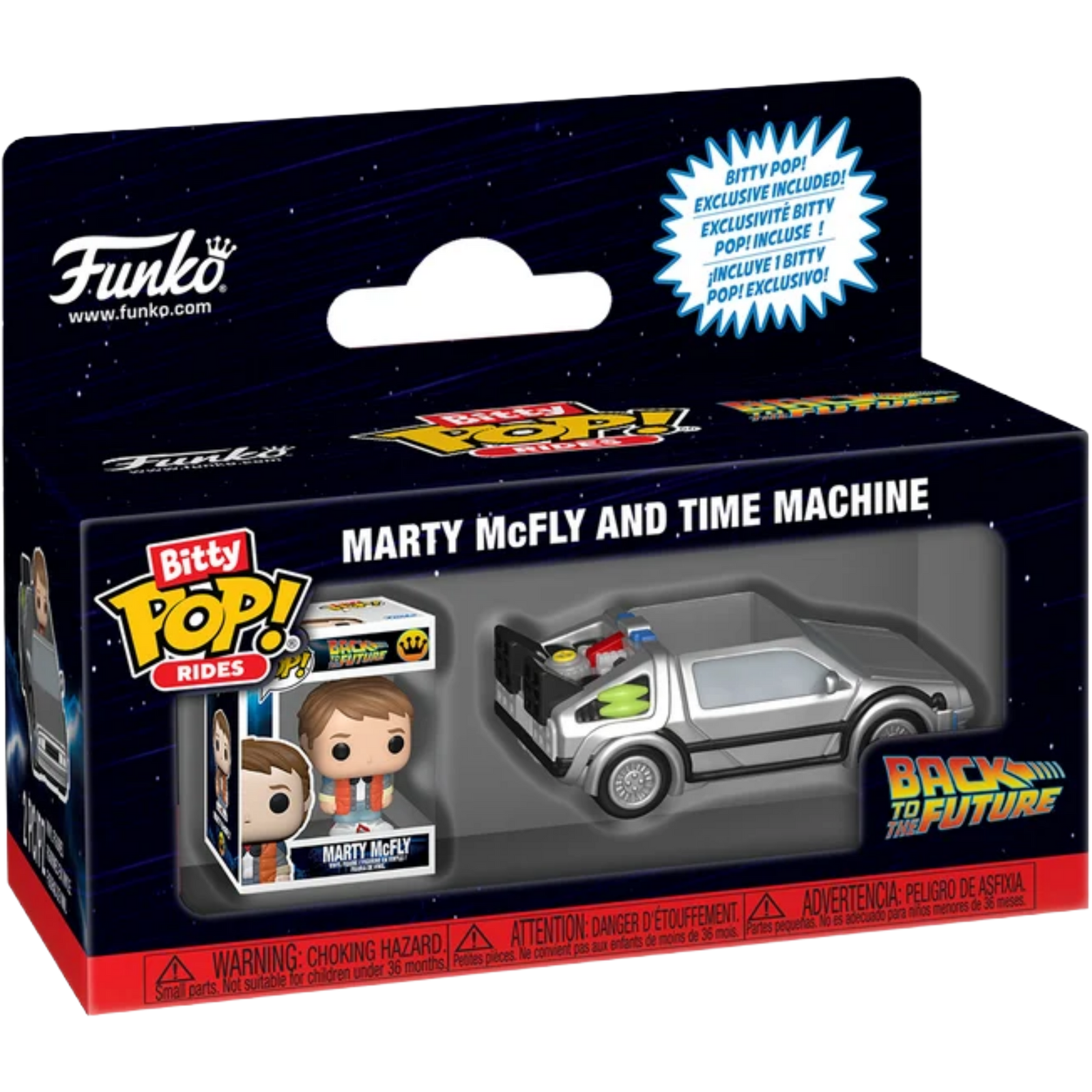 Funko Bitty Pop! Rides: Back To The Future - Marty McFly And Time Machine