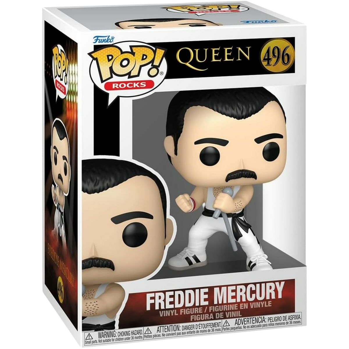 Funko Pop! Rocks: Queen - Freddie Mercury (White Singlet) #496