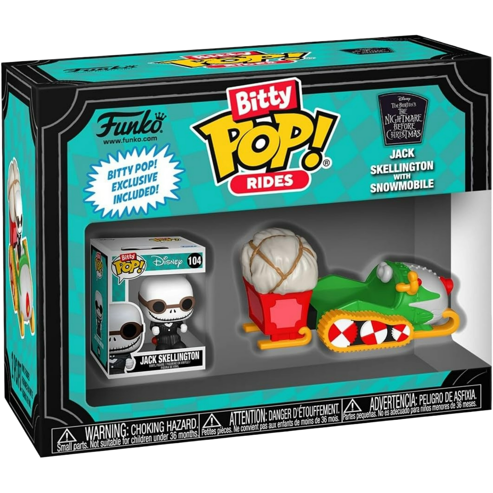 Funko Bitty Pop! Rides: The Nightmare Before Christmas - Jack Skellington With Snowmobile