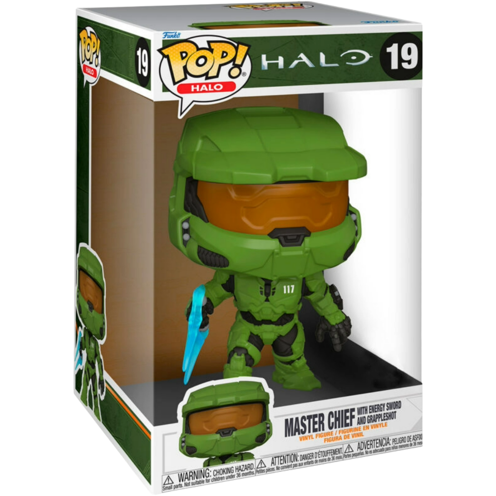 Funko Pop! Jumbo: Halo - Master Chief With Energy Sword And Grappleshot #19