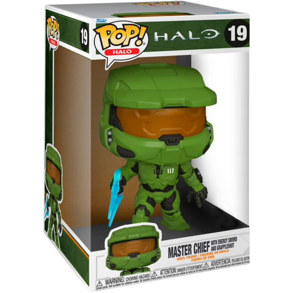 Funko Pop! Jumbo: Halo - Master Chief With Energy Sword And Grappleshot #19