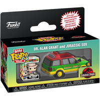 Funko Bitty Pop! Rides: Jurassic Park - Dr. Alan Grant And Jurassic SUV