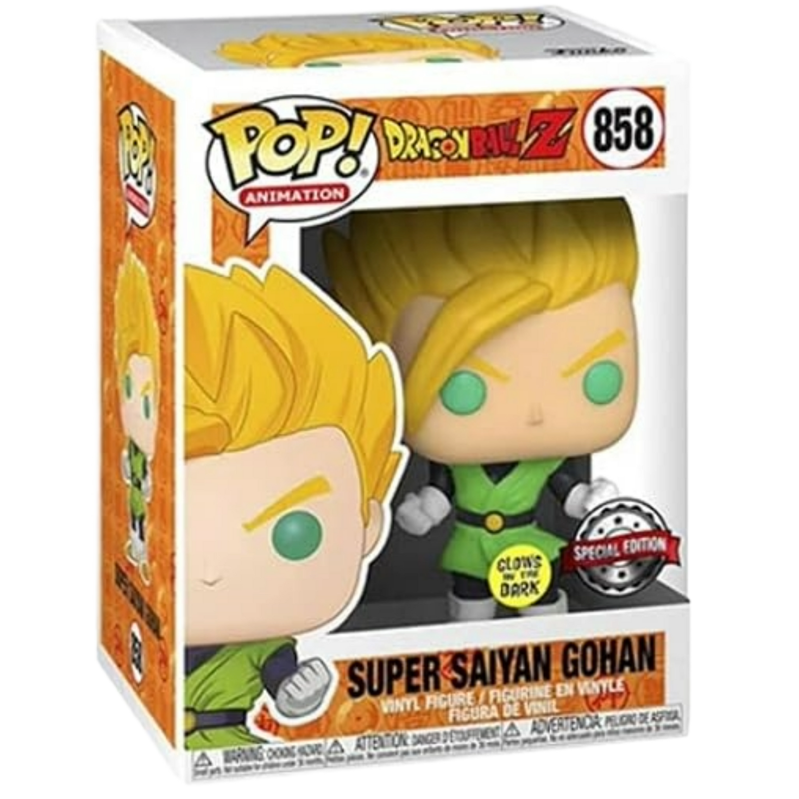 Funko Pop! Animation: Dragon Ball Z - Super Saiyan Gohan (Glows) #858