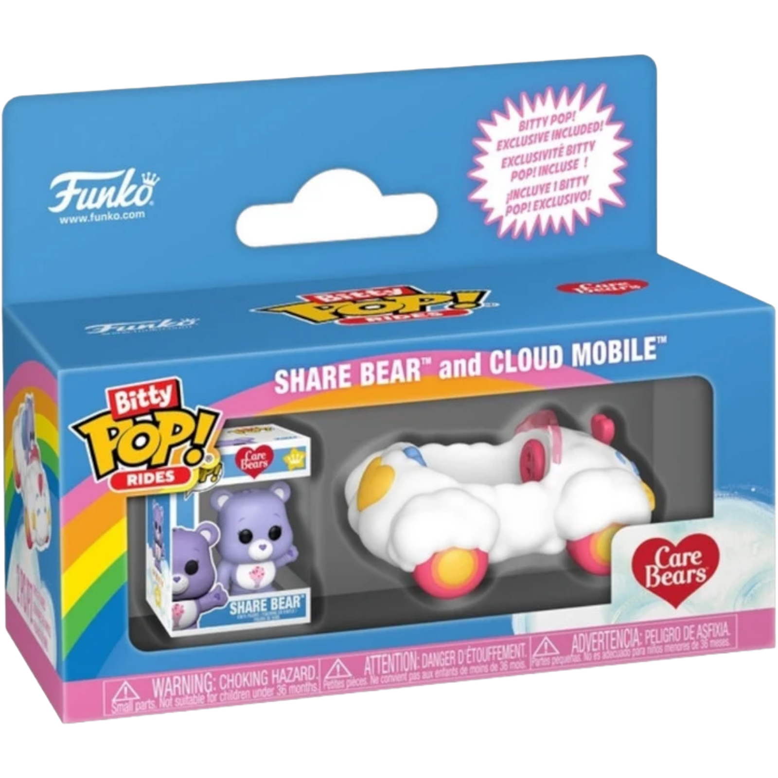Funko Bitty Pop! Rides: Care Bears - Share Bear And Cloud Mobile