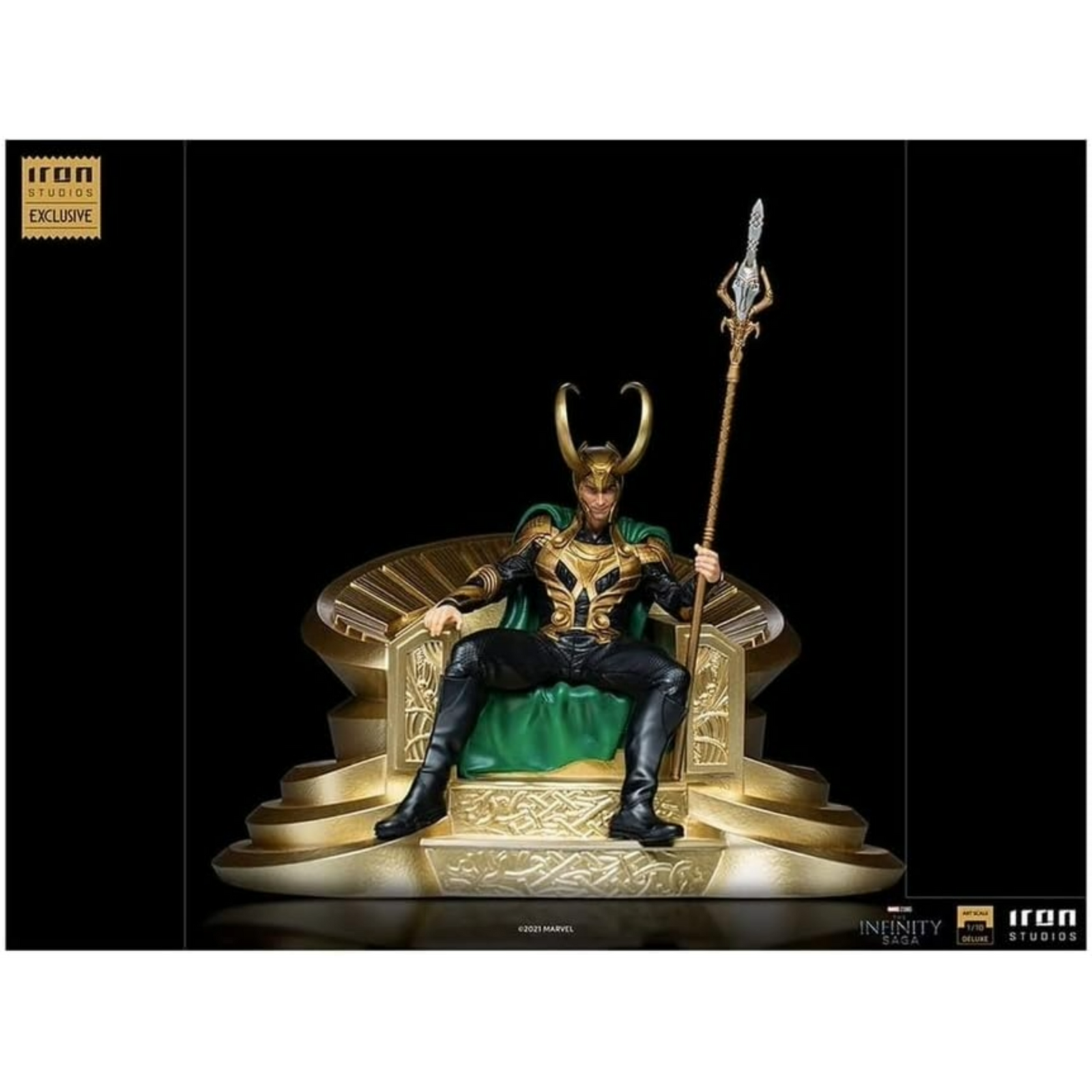 Iron Studios: Marvel The Infinity Saga - Loki With Throne (Escala 1/10)