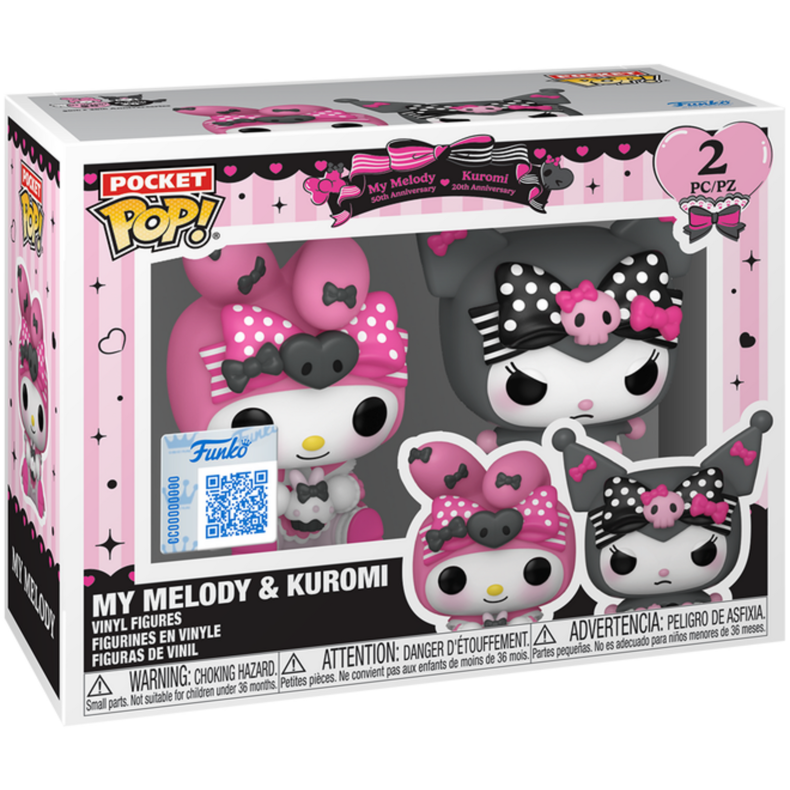 Funko Pocket Pop!: Hello Kitty And Friends - My Melody & Kuromi (Anniversary)