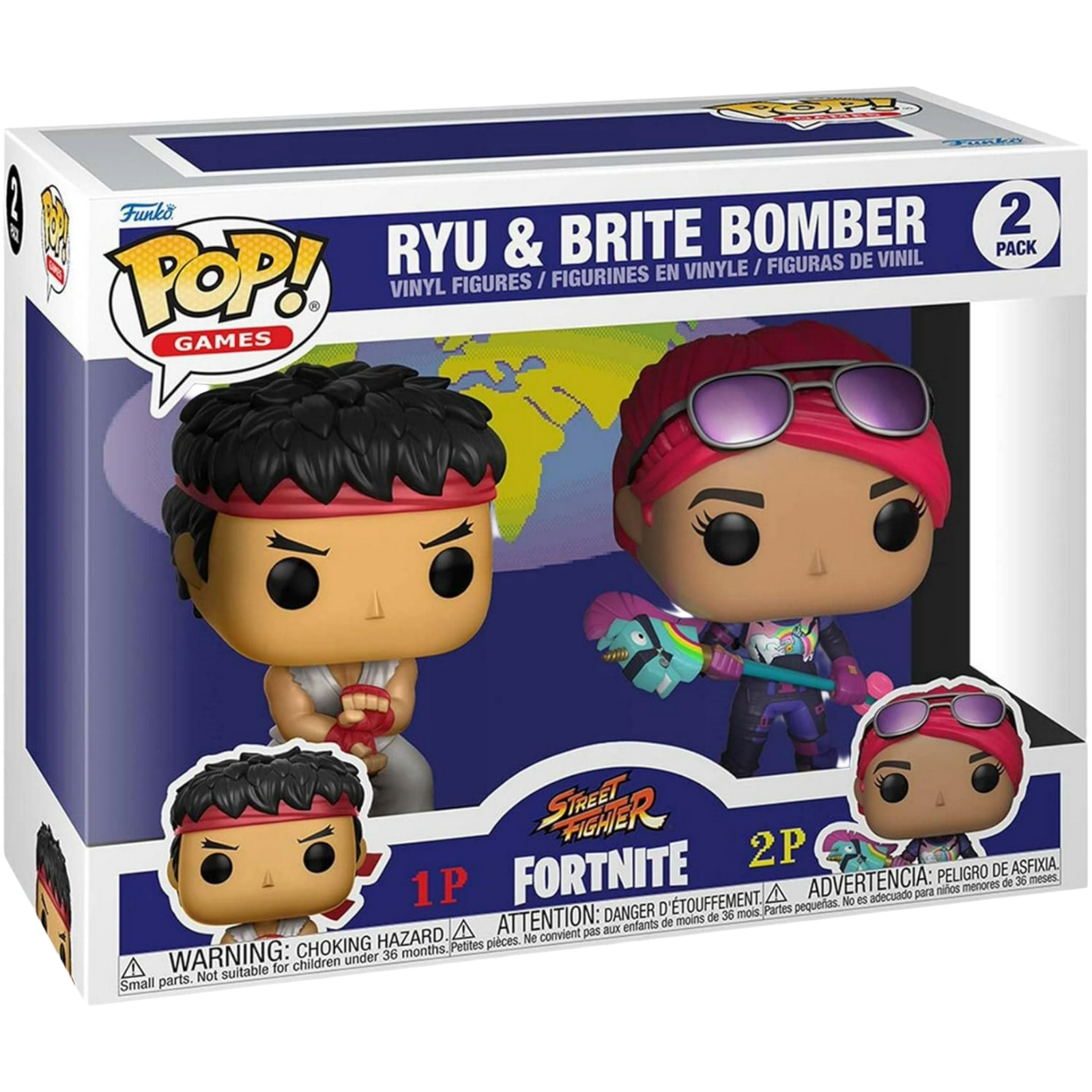 Funko Pop! Games: Fortnite - Ryu & Brite Bomber (2-Pack)