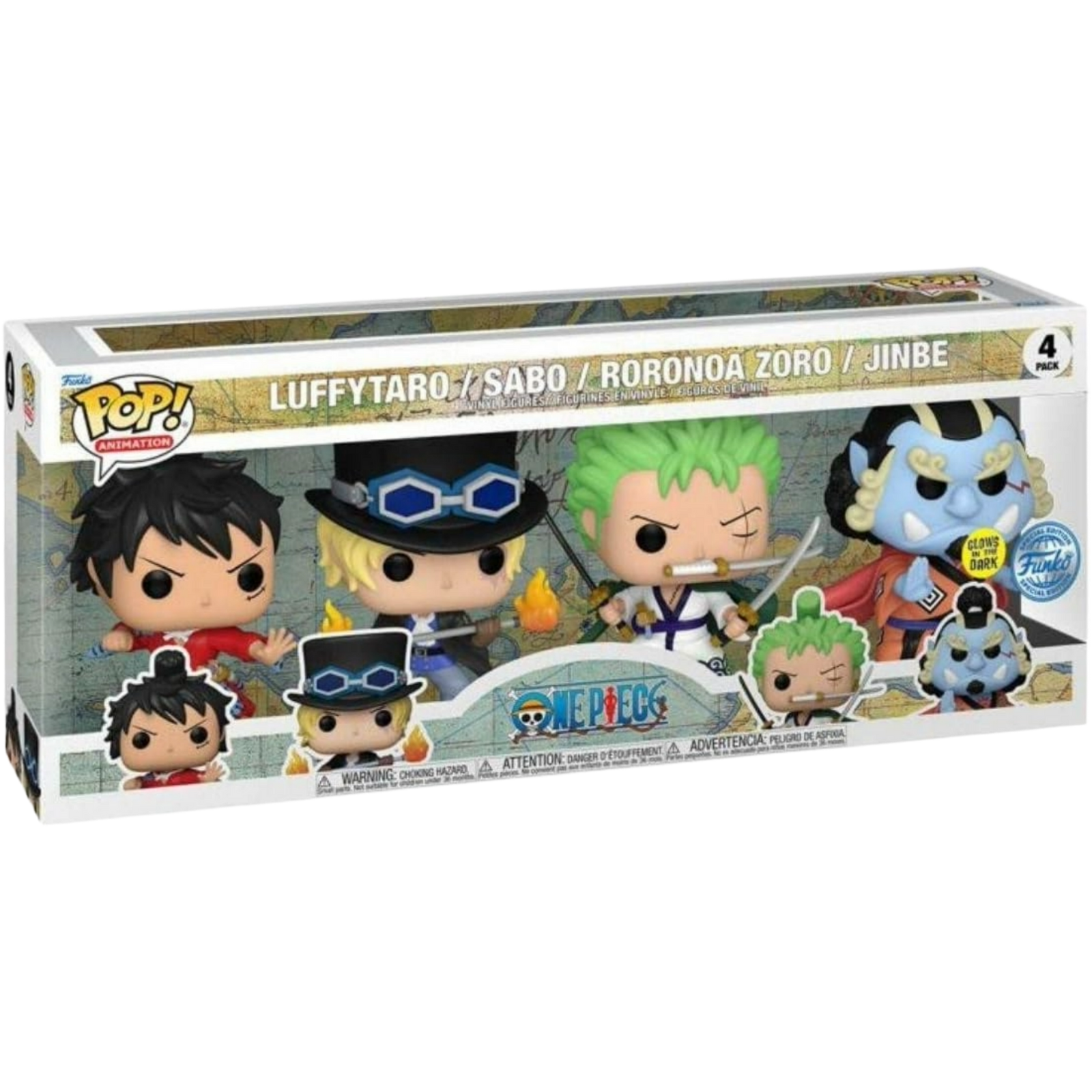 Funko Pop! Animation: One Piece - Luffytaro / Sabo / Roronoa Zoro / Jinbe 4-Pack