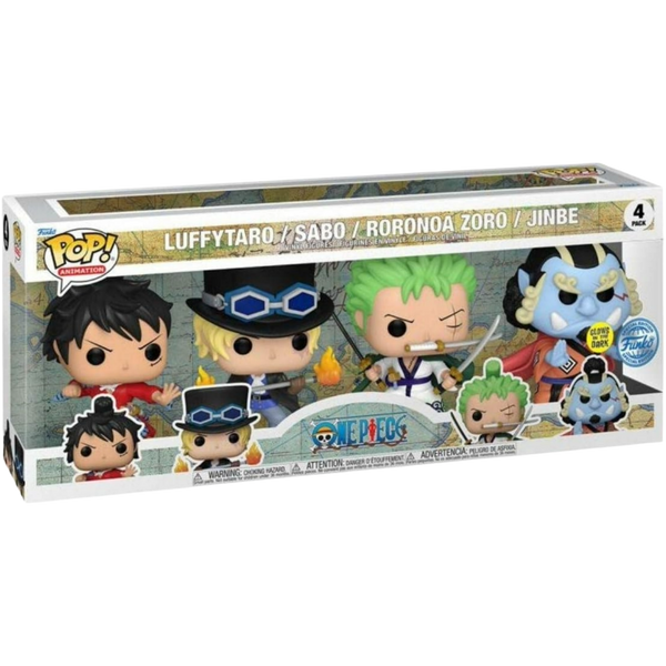 Funko Pop! Animation: One Piece - Luffytaro / Sabo / Roronoa Zoro / Jinbe 4-Pack