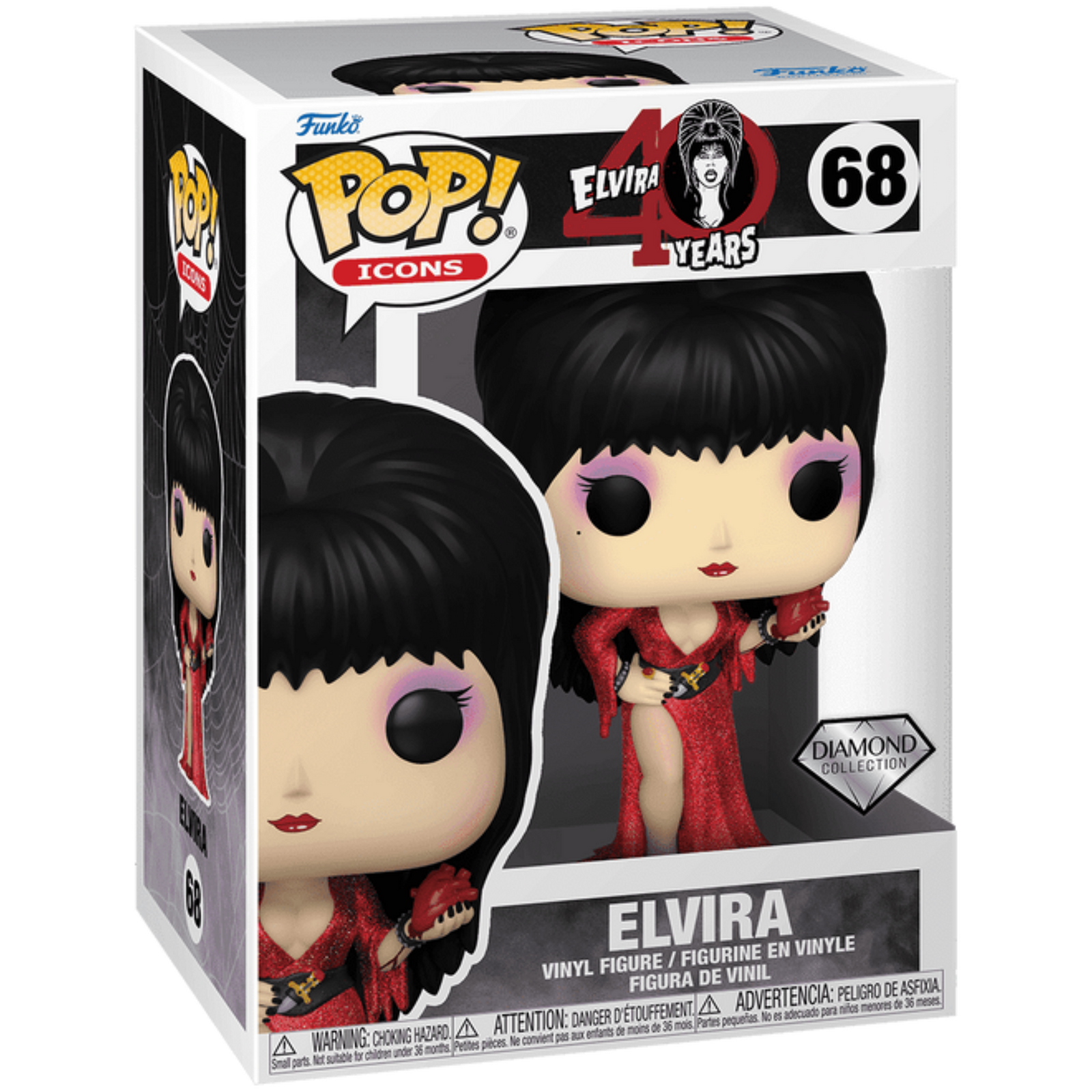 Funko Pop! Icons: Elvira 40th - Elvira (Diamond Glitter) 68