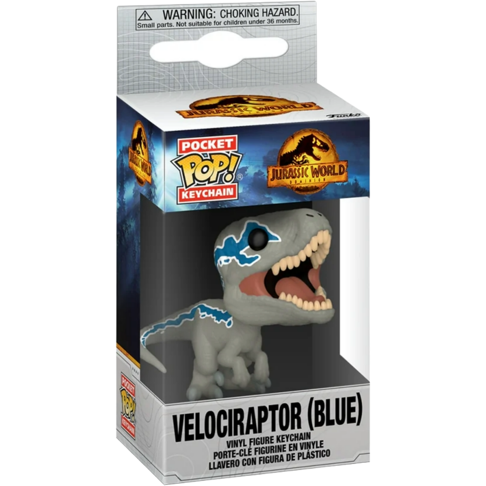 Funko Pop! Keychain: Jurassic World - Velociraptor (Blue)