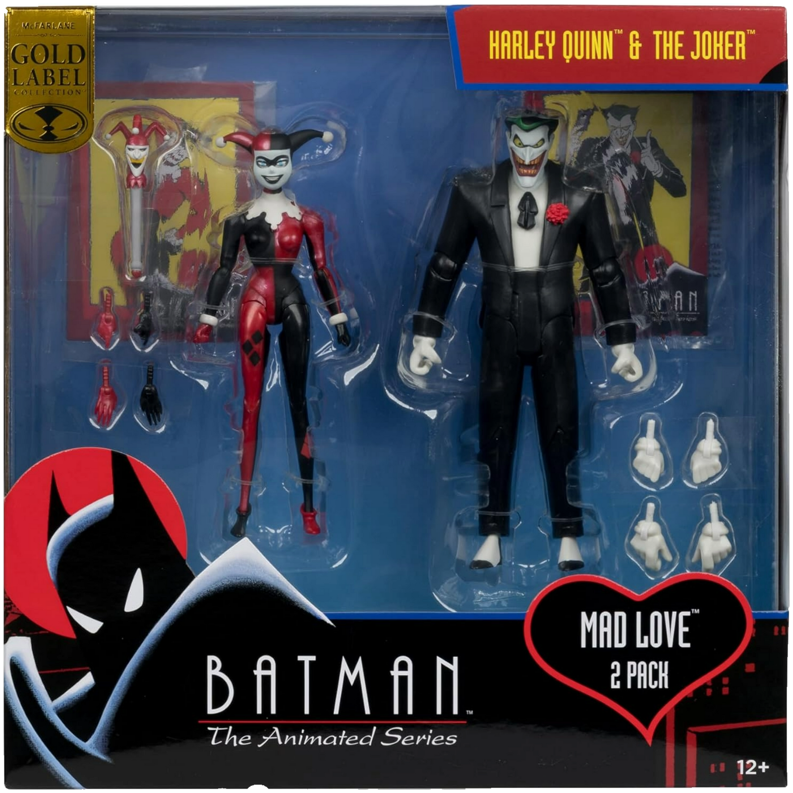 McFarlane DC Direct: Batman The Animated Series - Harley Quinn & The Joker (Mad Love) Gold Label