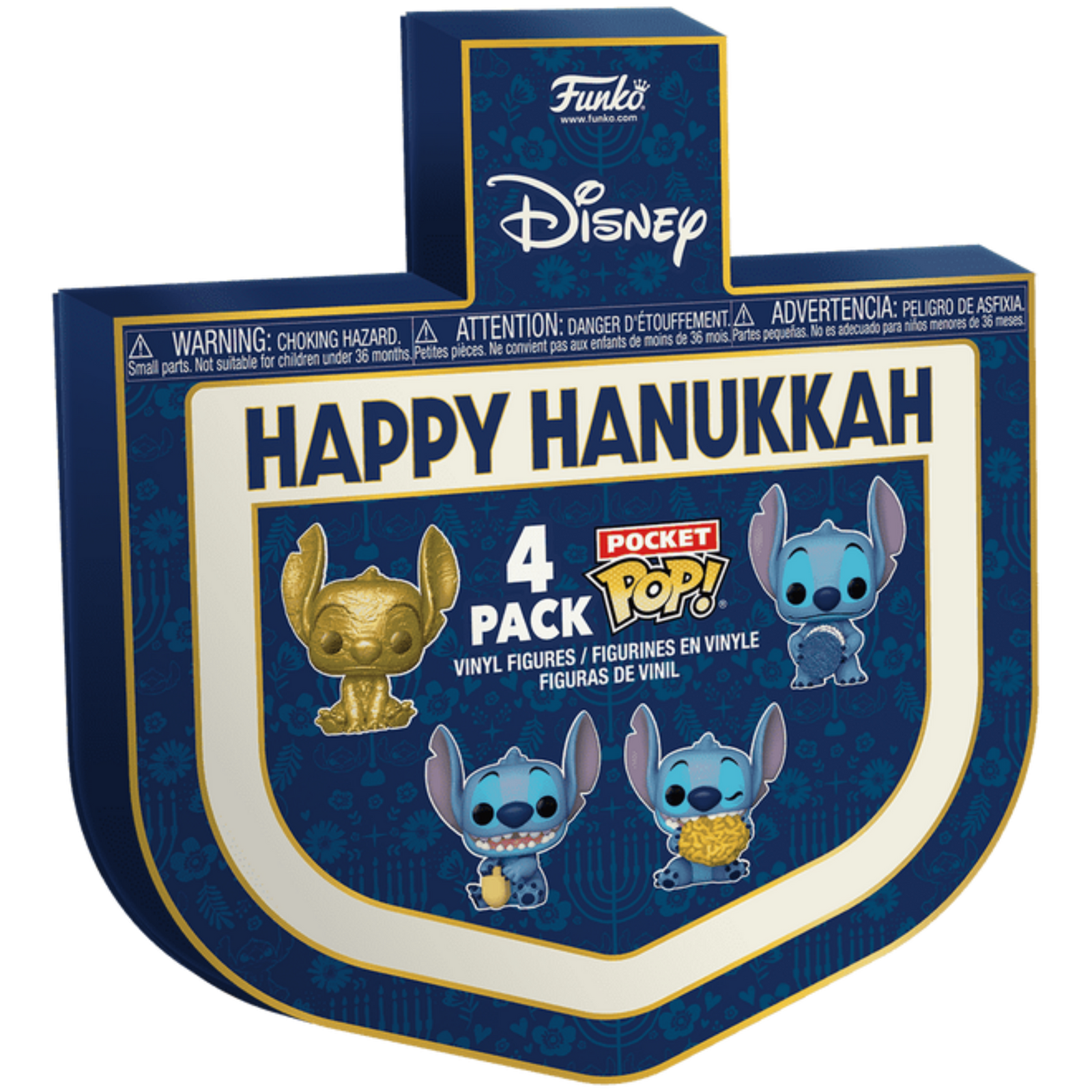 Funko Pocket Pop! Disney: Lilo & Stitch - Happy Hanukkah Stitch 4-Pack