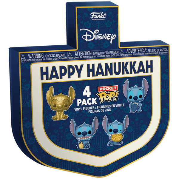 Funko Pocket Pop! Disney: Lilo & Stitch - Happy Hanukkah Stitch 4-Pack