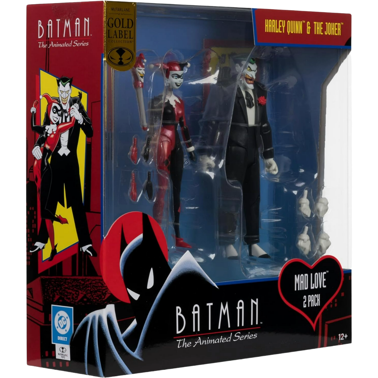 McFarlane DC Direct: Batman The Animated Series - Harley Quinn & The Joker (Mad Love) Gold Label