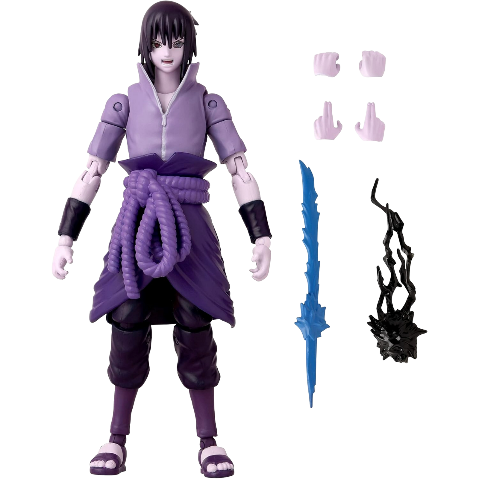 BANDAI Anime Heroes: Naruto Shippuden - Sasuke Uchiha (Rinnegan/Mangekyo Sharingan)