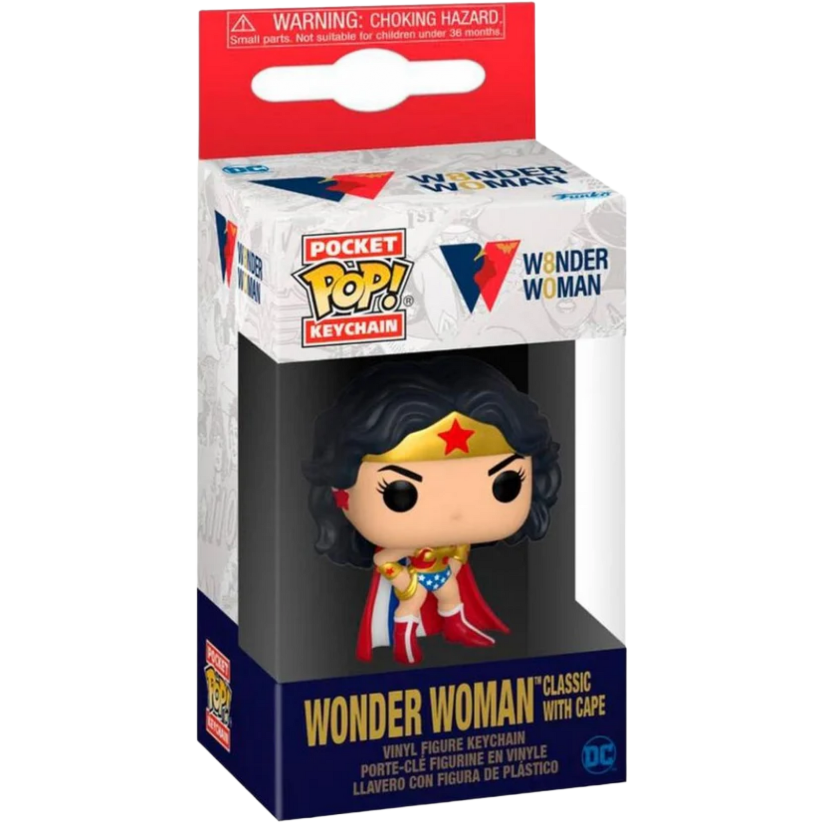 Funko Pop! Keychain: Wonder Woman 80th - Wonder Woman Classic With Cape