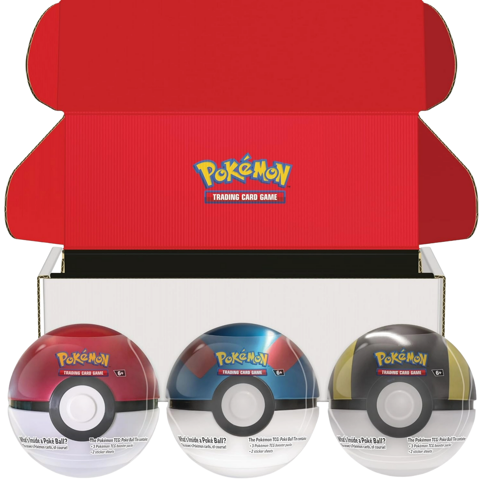 Pokémon TCG: Poké Ball Tin Bundle - Poké Ball, Great Ball & Ultra Ball En Español